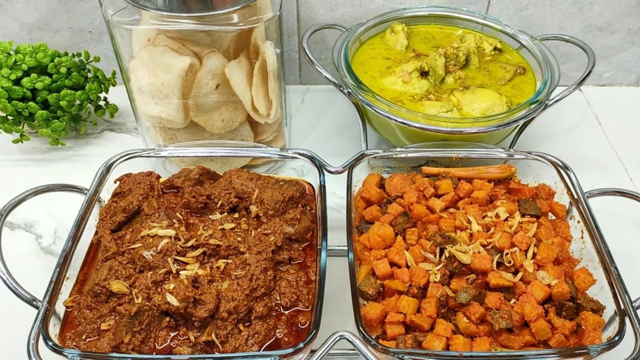 Rendang, opor dan sambal goreng ati