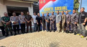 Bakti Sosial Bersama: Ketum I.P.M.I dan Danpuspomal Bagikan 650 Paket Sembako di Kabupaten Cirebon